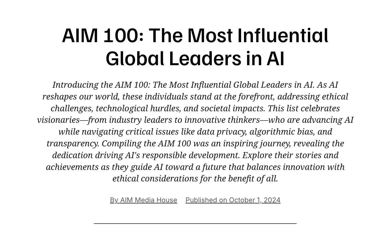 Analytics India Magazine